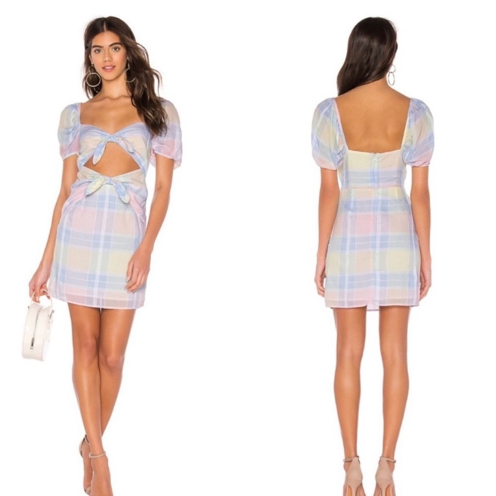 Lovers + Friends Pastel Plaid Corbin Dress